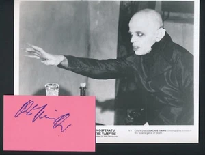 Klaus Kinski - Blue Felt Tip Signature w/ Orig. "Nosferatu" Still Photo - Rare - Picture 1 of 7
