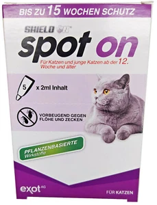 Spot on 5 x 2 ml Katzen Flohmittel Zeckenmittel Flohtropfen Antiflohmittel - Bild 1 von 4