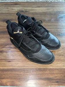 Nike Mens Air Jordan Fadeaway AO1329-017 Black Gold Sneakers Shoes Sz 10 - Picture 1 of 8