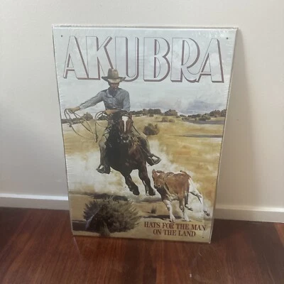 Akubra “Hats For The Man On The Land” New Metal Sign J27 - image 1 of 4