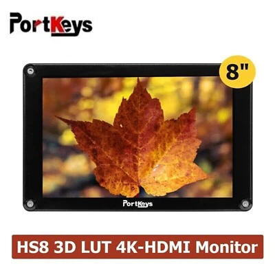 Portkeys HS8 8inch 1000nit Super Brightness 4K 3G-SDI HDMI Camera Video Monitor - Image 1 of 4