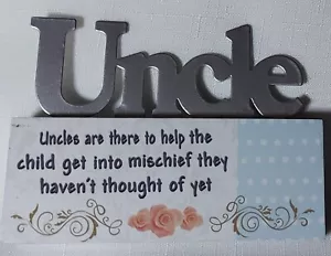 Uncle Table Top Sign Plaque - Foto 1 di 1