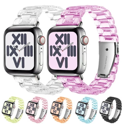 Resin Watch Band Strap Bracelet For Apple Watch Series 9 8 7 6 5 4 3 SE 41/45mm - Image 1 of 4