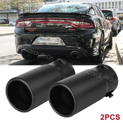 2x Stainless Steel Chrome Rear Exhaust Pipe Tail Muffler Tip For Dodge Charger Foto 1 de 4