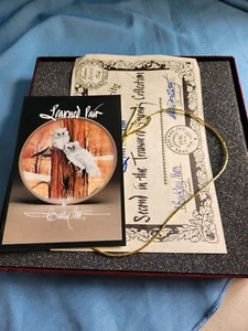 VTG Anna Perenna Plate "LEARNED PAIR" BY P Buckley Moss COA NEW IN BOX PLATE - Picture 1 of 14