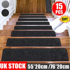 15 Packs Carpet Stair Treads Non-Slip Non-Skid Safety Rug Slip Resistant Kids - Picture 1 of 21
