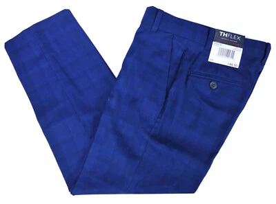 ‌‌Pantalones de vestir Tommy Hilfiger THFlex azul a cuadros pantalones pantalones pantalones Foto 1 de 4