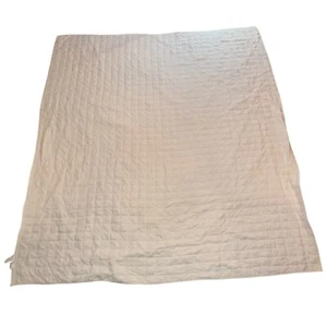 King Heavyweight Linen Blend Quilt - Casaluna White - EUC - Picture 1 of 9