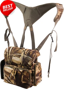 Hunting Binocular Harness Chest Pack with Rangefinder Pouch Lightweight - Picture 1 of 12