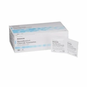 McKesson Sanitizing Skin Wipe, Individual Packet, Unscented, Box of 100, - Picture 1 of 1