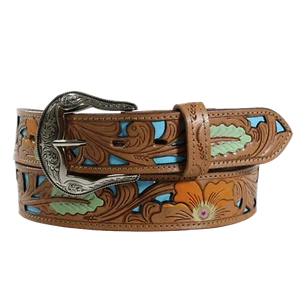 Ariat Ladies Hand Painted Floral Western Belt A1590308 - Picture 1 of 5