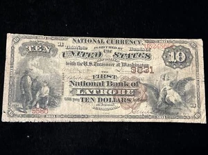 1882 $10 BB First National Bank LATROBE Pennsylvania National Currency CN #3831 - Picture 1 of 16