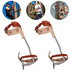 Adjustable Tree Climbing Spike Sets Pole Climbing Spurs Tool Climber Strap Gaffs - Picture 1 of 9