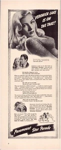 Print Ad Sullivans Travels Film 1942 Veronica Lake Half-Page Magazine 5"'x12" - Picture 1 of 1