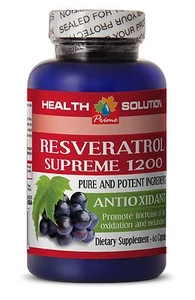 Quemador de grasa para hombre - RESVERATROL SUPREME 1200 PURO - Refuerzo del metabolismo 1 botella - Imagen 1 de 5