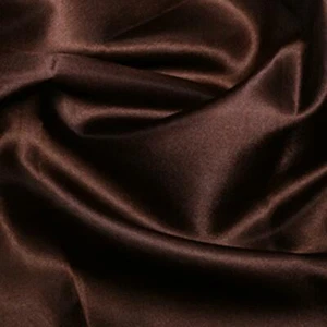 Silky Bridal Satin Fabric Material - BROWN - Picture 1 of 1