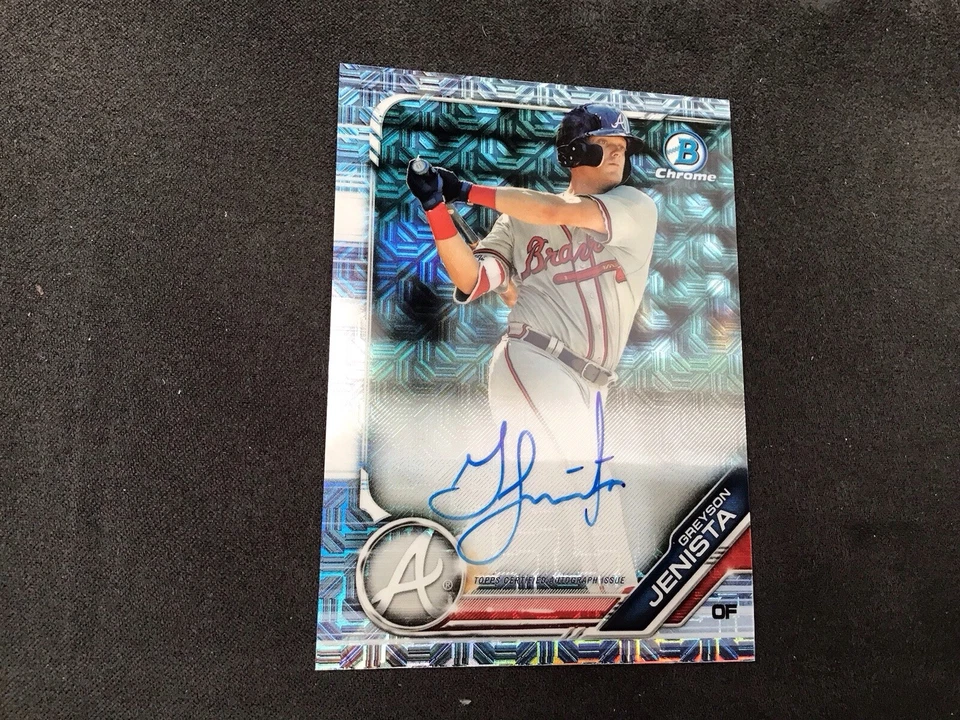 2019 Bowman Chrome BMA-GJ Greyson Jenista Mojo Refractor Auto Braves RC - Image 1 of 4