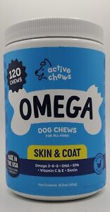 Omega 3 Fish Oil for Dogs Soft Chews 120 ct Chicken Flavor Omega 3 BB 1/2024