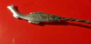 SILBER edeler FISCH Heber Besteck Fischgabel Gabel altes Sammlerstück Angler - Bild 1 von 6