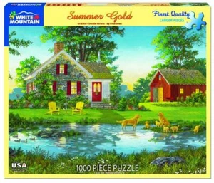 White Mountain 1000 Piece Jigsaw Puzzle - Summer Gold Farm - Picture 1 of 1