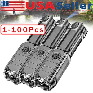 Rechargeable 990000LM LED Flashlight Tactical Police Super Bright Torch Zoomable - Picture 1 of 16