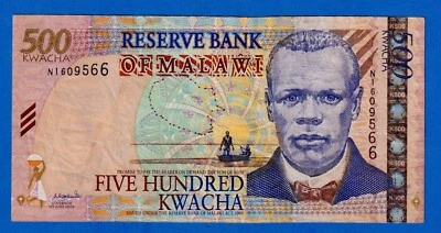 Malawi 500 Kwacha 2003 P-48Aa  Circulated Note - N1609566 - Image 1 of 3