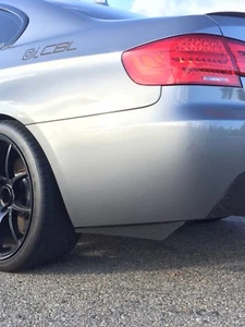 Carbon Fiber Canard Extensions Rear Bumper Fit BMW E90 E92 F30 F80 335i M3 M4 CF - Picture 1 of 12