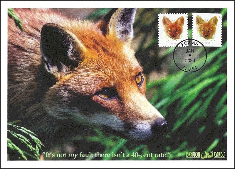Sc. 5742-3 Red Fox Dragon Cards FDC – Guilty Design - Image 1 of 1