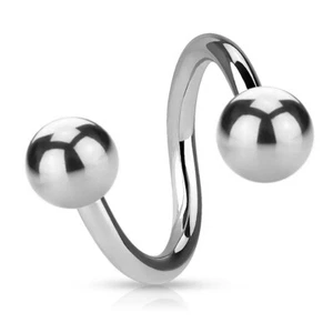 Treuheld® - 1,2 mm Piercing Spirale - Twister - Silber - 15 Größen (4561v) - Bild 1 von 64
