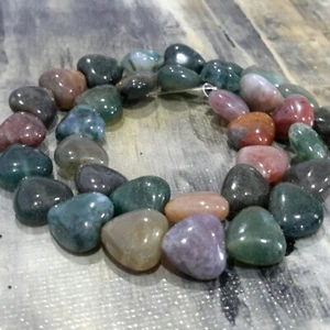 Ágata india natural, forma de corazón, cadena de 10x10x5 mm 40 piezas. Vendedor de oz por correo gratuito - Imagen 1 de 3