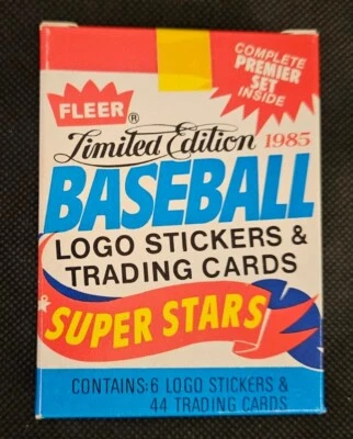 Juego de tarjetas selladas de fábrica de béisbol Fleer Superstars 1985 edición limitada Foto 1 de 2