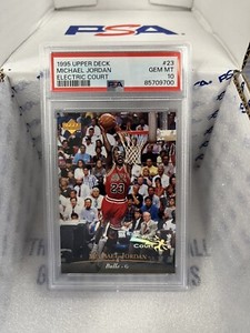 1995 UPPER DECK MICHAEL JORDAN ELECTRIC COURT Version PSA 10 POP 37