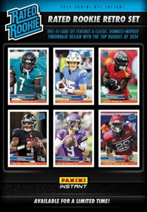 2024 NFL INSTANTRATED ROOKIE RETRO SET *IN HAND!* #1/890 Daniels, Nix, Williams - Bild 1 von 2