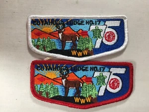 Cuyahoga OA Lodge 17 1990 75 aniversario S30 31 juego solapa parche BSA - Imagen 1 de 1