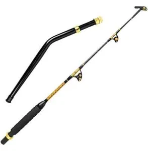 Bent Butt Fishing Rod Deep Sea Fishing Pole with Swivel Tip for Saltwater - Picture 1 of 6