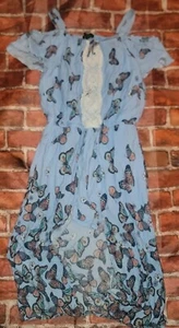 My Michelle Girls Butterfly Romper With Skirt Attached Sz Medium Guc - Picture 1 of 1