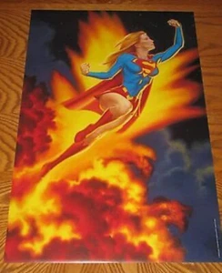 DC DIRECT SUPERGIRL POSTER 22" X 34" PAINTED BY JOE DEVITO UNUSED Rolled Vintage - Picture 1 of 1