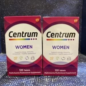 2 X Centrum Women 120 tablets Multivitamin/ Multi-mineral Supplement EXP: 12/25 - Picture 1 of 4
