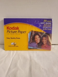 Kodak Bilderpapier Softgloss 20 Blatt für Tintenstrahldrucker 4x6 Neu & Versiegelt! - Bild 1 von 2