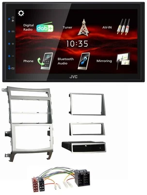 JVC USB Bluetooth MP3 DAB 2DIN Autoradio für Hyundai ix55 2009-2012 silber - Bild 1 von 4