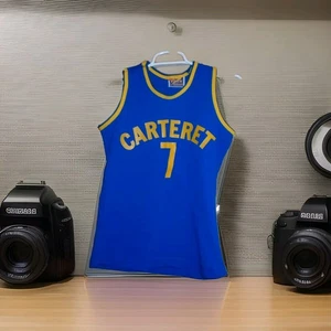CARTERET HIGHSCHOOL NEW JERSEY 1980S BASKETBALL JERSEY #7 - Picture 1 of 7