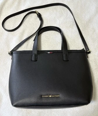 Bolso de hombro/cartera Tommy Hilfiger negro mediano correa ajustable Foto 1 de 4