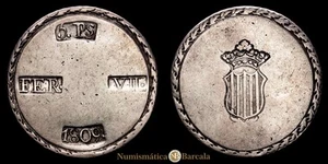  Fernando VII 5 Pesetas (26,22g) 1809 Tarragona AC-1429 MBC+ - Picture 1 of 3