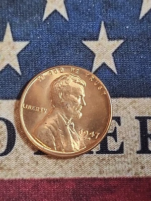 1947-D BU LINCOLN WHEAT PENNY CENT UNCIRCULATED - Image 1 of 2