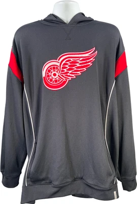 Moletom Pulôver Reebok Face Off Masculino Preto/Vermelho Detroit Red Wings - 3XL - Imagem 1 de 3