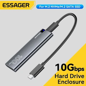 M.2 SSD Case Hard Drive Box Portable NVME SATA USB 3.2 Type C External Hard Disk - Picture 1 of 8
