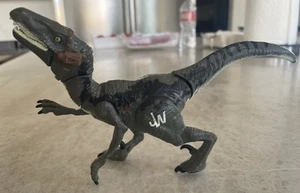 2015 Jurassic World Hasbro Velociraptor BLUE Raptor Figure Camera Head Chomper - Picture 1 of 4