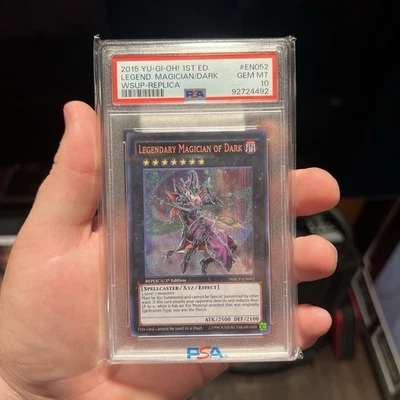 Legendary Magician of Dark WSUP-EN052 1st Edition Secret Rare PSA 10 GEM MINT - Image 1 of 4