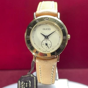 Vintage GUCCI Quartz Watch 1990s Deadstock Roman Index Small Seconds Original - Picture 1 of 8