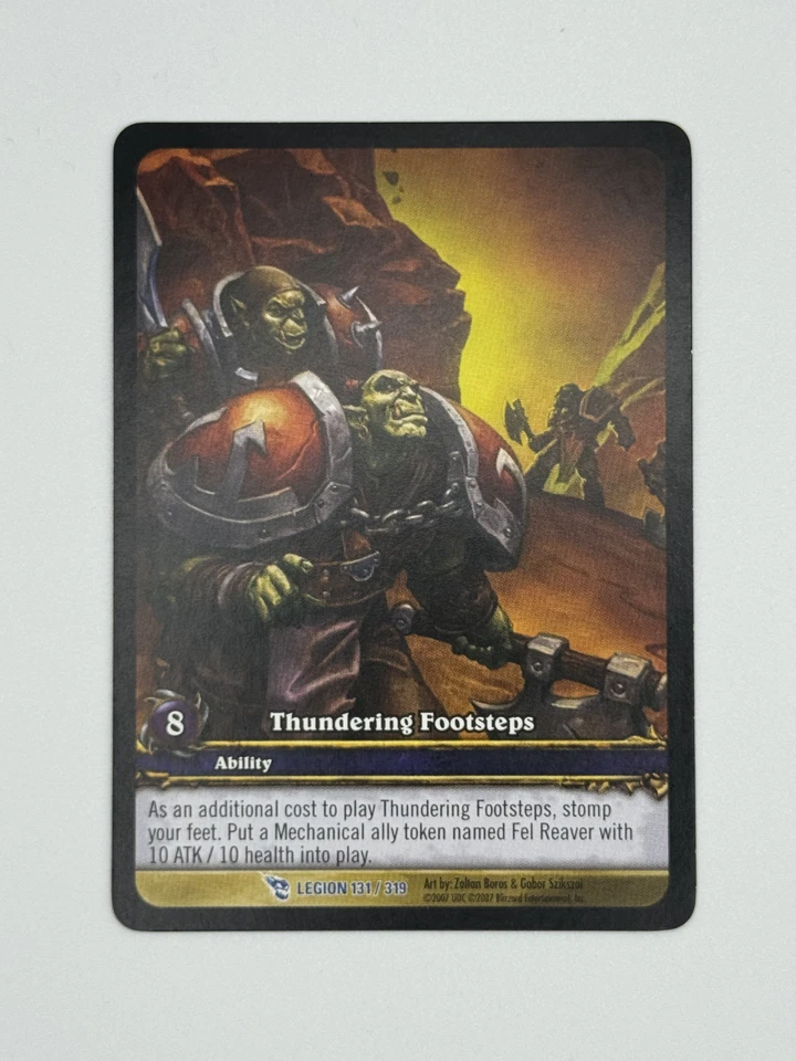 World of Warcraft TCG Legion 131/319 Extended Art Thundering Footsteps - Image 1 of 1